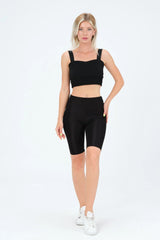 Black Biker Shorts for Women