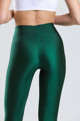 High-Waisted Green Jeggings