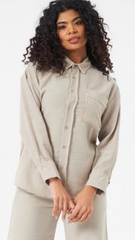 Olive cotton co-ord set with embroidery For Women