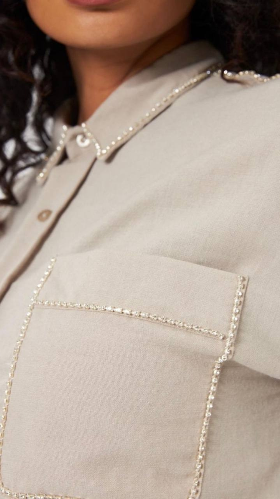 Olive cotton co-ord set with embroidery For Women
