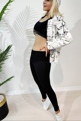 Ribbed Black Jeggings