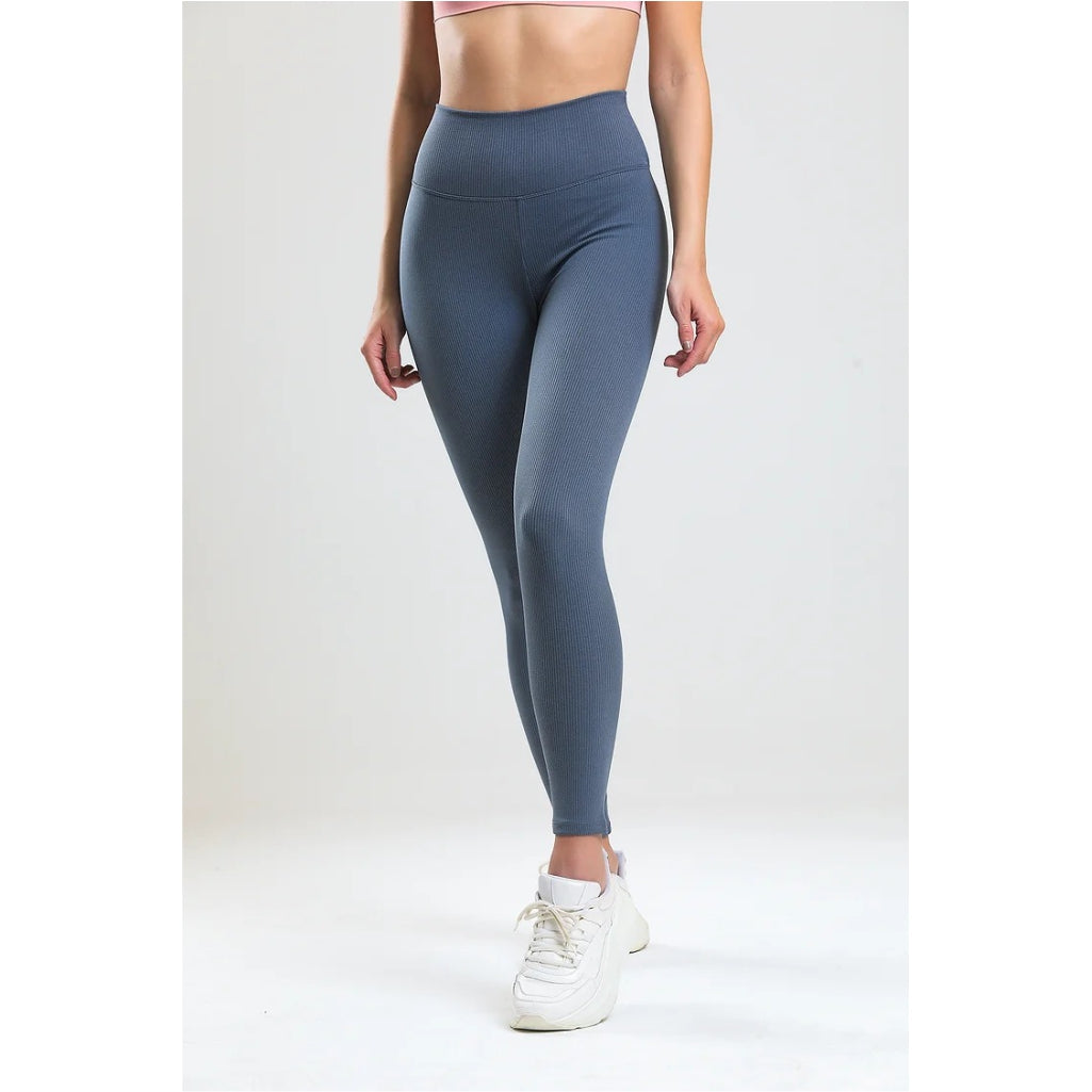 Ribbed Grey Jeggings for women