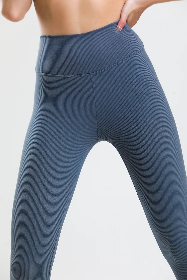 Ribbed Grey Jeggings for women