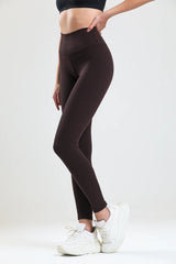 Ribbed coffee Jeggings for women