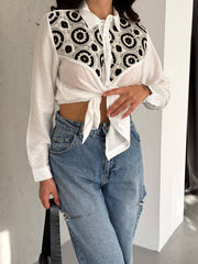 White crochet Co-ord set for women