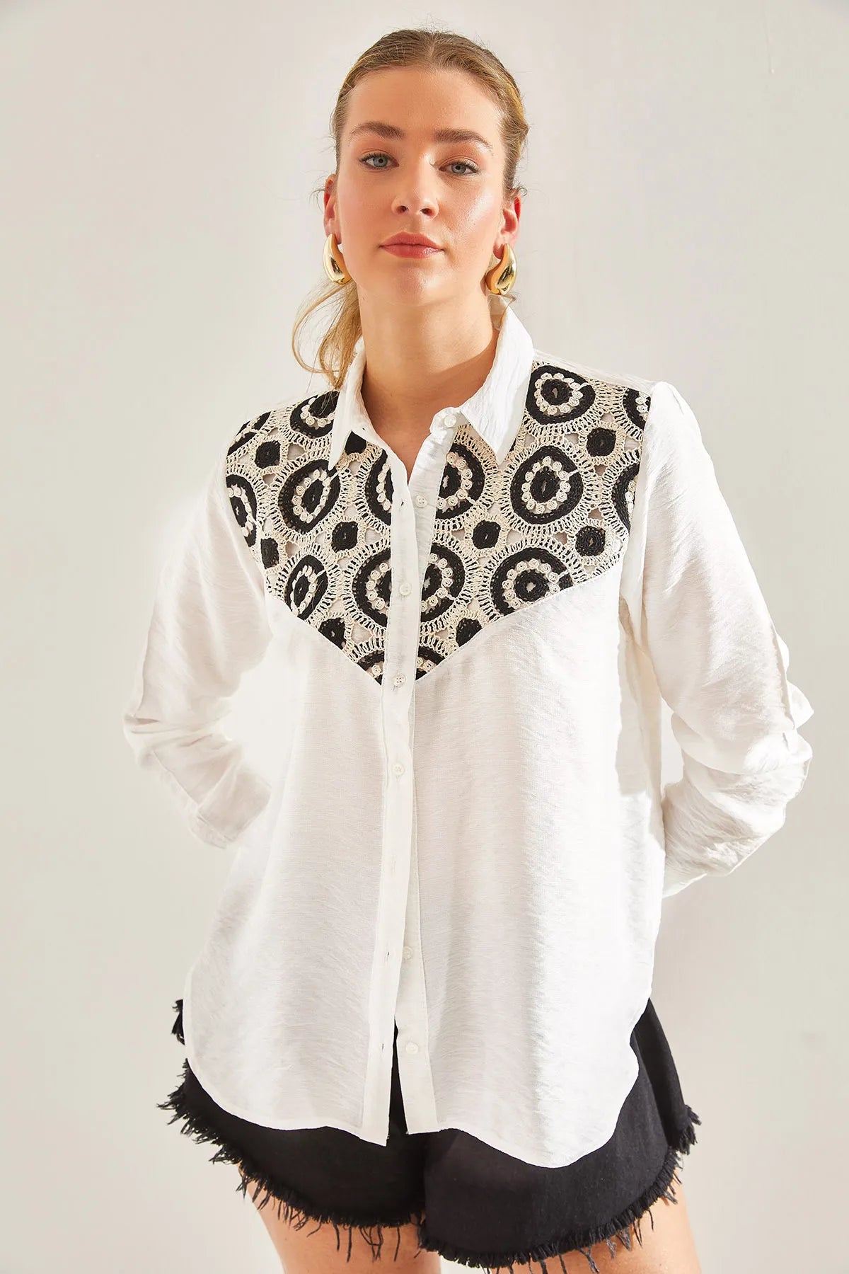 White crochet Co-ord set for women