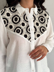 White crochet Co-ord set for women