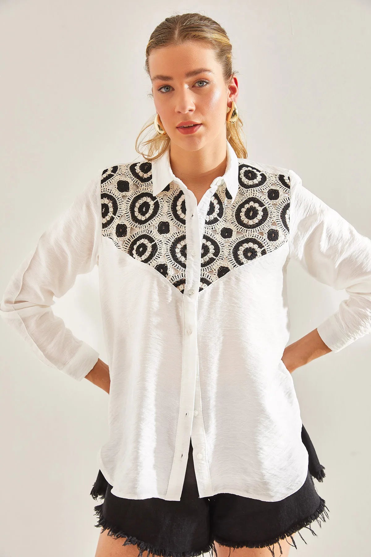 White crochet Co-ord set for women