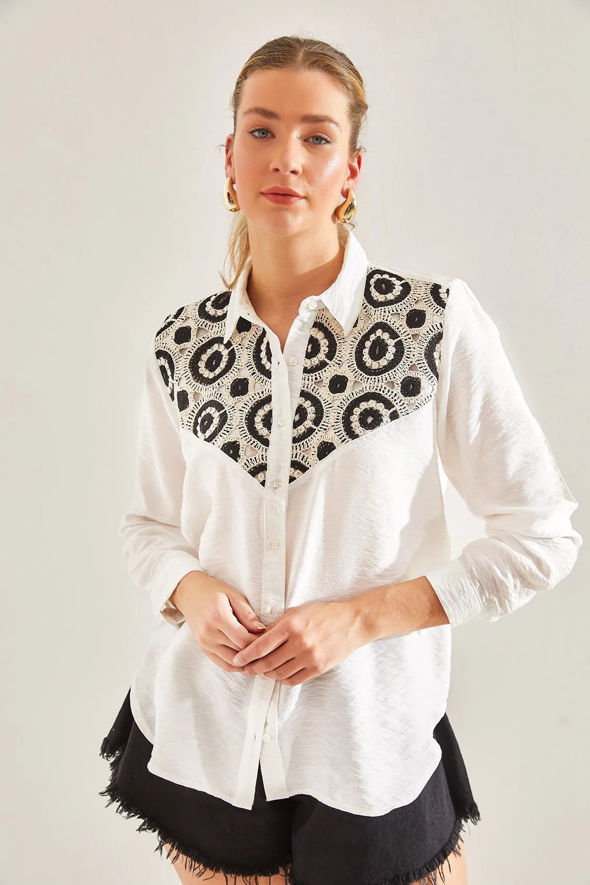White crochet Co-ord set for women