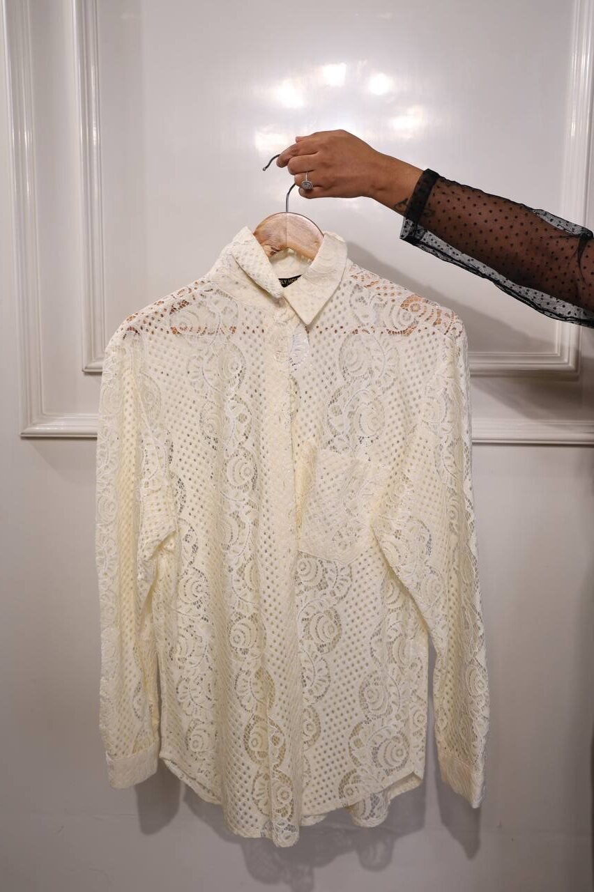 Women Relaxed Fit Lace Resort Shirt